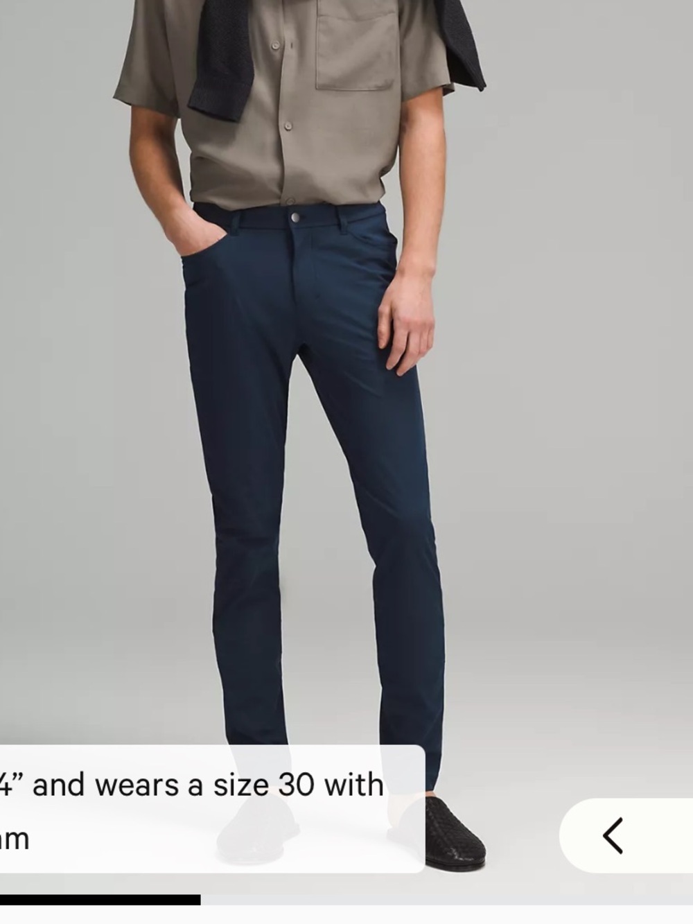 lululemon athletica Men's Navy Slim Chinos